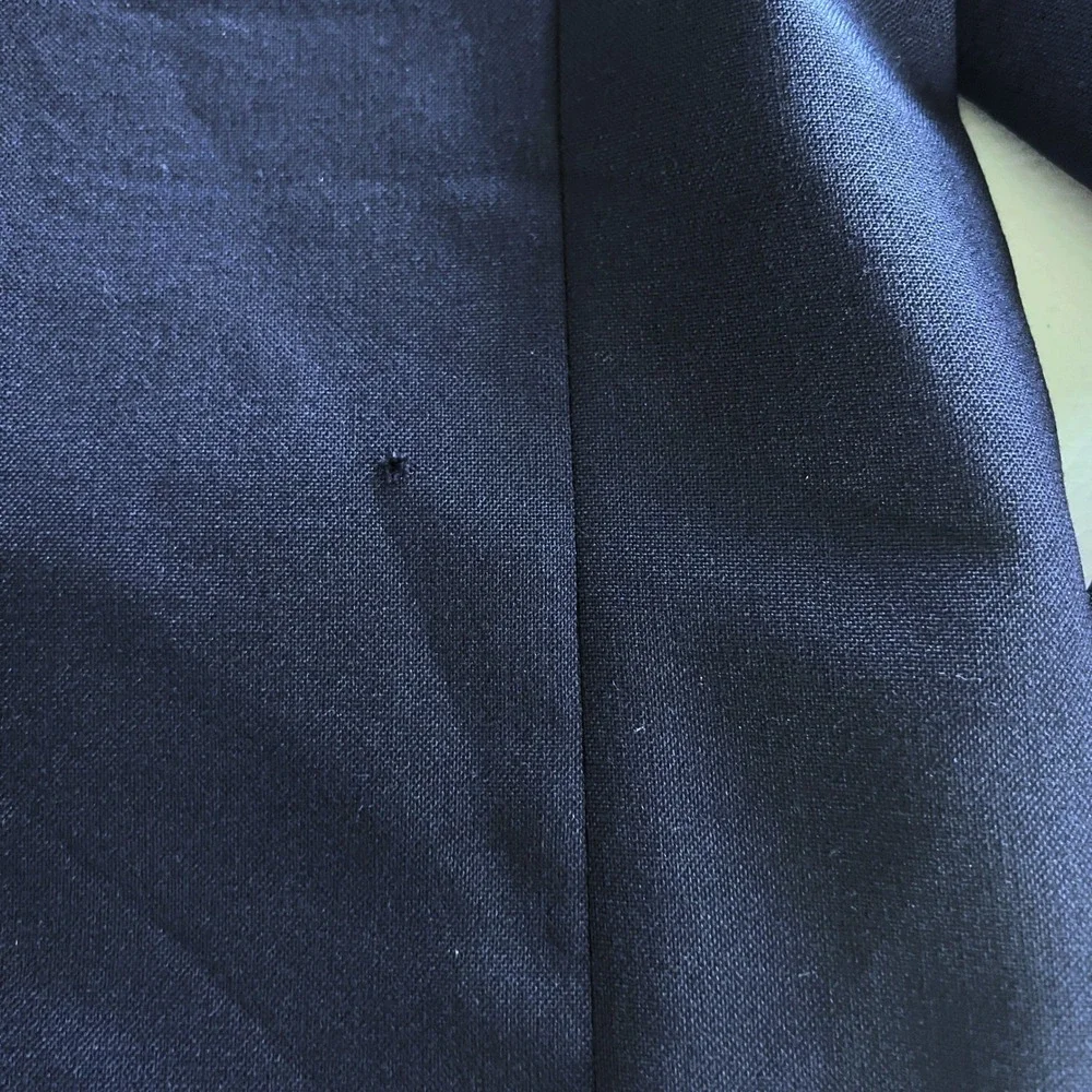 Ralph Lauren Polo University Club Blazer Men 44R Navy Wool Gold Button Coat Hole